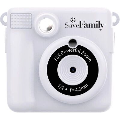 Save Family Cams Digitalkamera - Kompakt 8 MP Weiß Save Family Cams Digitalkamera - Kompakt 8 MP Weiß