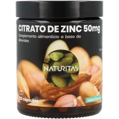 Naturitas Citrato de Zinc - Apoya Inmunidad, Piel y Huesos - 50mg 120 cápsulas Naturitas Citrato de Zinc - Apoya Inmunidad, Piel y Huesos - 50mg 120 cápsulas