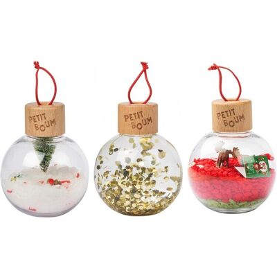 Petit Boum Boules de Noël sensorielles - Pack de 3 Petit Boum Boules de Noël sensorielles - Pack de 3