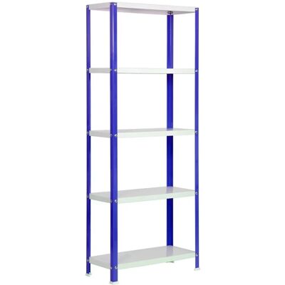 Étagère métallique Simonrack Bleu/Blanc - 5 niveaux - 1800x800x300mm - Homeclassic - Publicité Étagère métallique Simonrack Bleu/Blanc - 5 niveaux - 1800x800x300mm - Homeclassic - Publicité