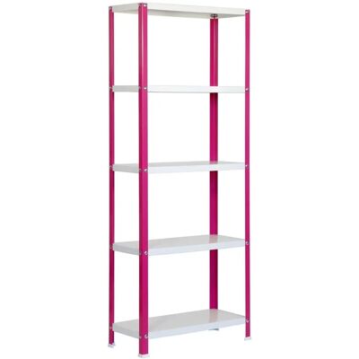 Estantería metálica Rosa/Blanco Simonrack - 5 baldas 1800x800x400 mm - Hogar Estantería metálica Rosa/Blanco Simonrack - 5 baldas 1800x800x400 mm - Hogar