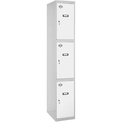 Simonrack Armoire métallique initiale 3 portes gris/blanc - Publicité Simonrack Armoire métallique initiale 3 portes gris/blanc - Publicité