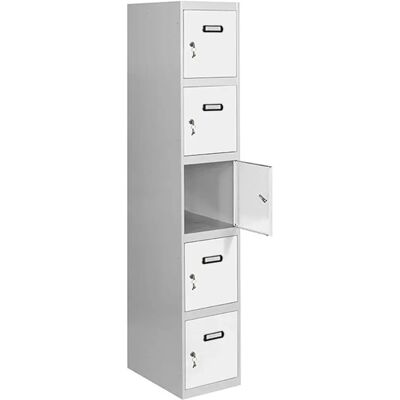 SimonRack Metallschrank - 5 Türen - Grau/Weiß - 1800x300x500mm SimonRack Metallschrank - 5 Türen - Grau/Weiß - 1800x300x500mm