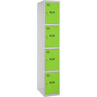 Armario metálico SimonRack Initiel Gris/Verde 4 Puertas - Mueble de almacenamiento Armario metálico SimonRack Initiel Gris/Verde 4 Puertas - Mueble de almacenamiento