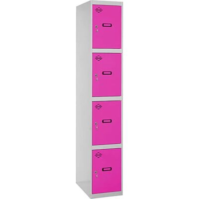 Armario metálico SimonRack Modelo INITIEL - 4 puertas - gris/rosa - 1800x400x500 mm Armario metálico SimonRack Modelo INITIEL - 4 puertas - gris/rosa - 1800x400x500 mm