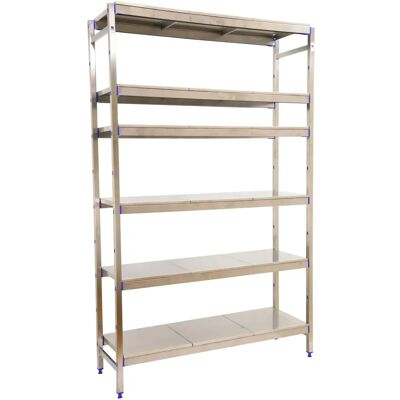 Scaffale in acciaio inox SimonRack - 6 ripiani - 2000x1660x400 mm - Robusto Scaffale in acciaio inox SimonRack - 6 ripiani - 2000x1660x400 mm - Robusto