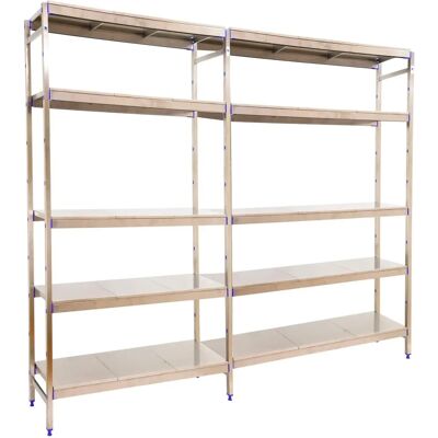 Étagère en Acier Inoxydable SimonRack - 5 Plateaux - 2000x3290x400 mm - Résistante - Publicité Étagère en Acier Inoxydable SimonRack - 5 Plateaux - 2000x3290x400 mm - Résistante - Publicité