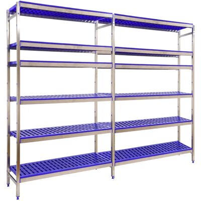 Libreria in Acciaio Inox SimonRack - 6 Mensole - 180kg Libreria in Acciaio Inox SimonRack - 6 Mensole - 180kg