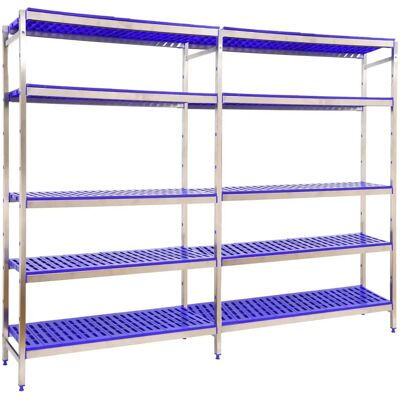 Scaffale in acciaio inossidabile SimonRack - 5 ripiani - 180kg capacità Scaffale in acciaio inossidabile SimonRack - 5 ripiani - 180kg capacità