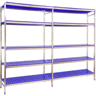 Étagère en Acier Inoxydable SimonRack - 5 Niveaux, 2000x3290x500mm - Publicité Étagère en Acier Inoxydable SimonRack - 5 Niveaux, 2000x3290x500mm - Publicité