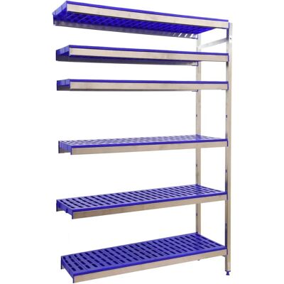 Scaffale in acciaio inossidabile SimonRack - Blu, 6 mensole - Conservazione alimenti Scaffale in acciaio inossidabile SimonRack - Blu, 6 mensole - Conservazione alimenti