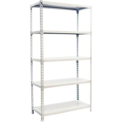Étagère robuste Simonrack - 5 étagères, 120x50x200cm - Blanc - Publicité Étagère robuste Simonrack - 5 étagères, 120x50x200cm - Blanc - Publicité