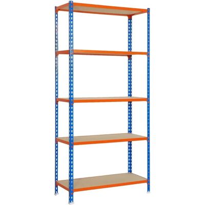 Simonrack Schwerlastregal - MADERCLICK MEGAPLUS 5/400 - Orange, Blau - 120x40x200 cm Simonrack Schwerlastregal - MADERCLICK MEGAPLUS 5/400 - Orange, Blau - 120x40x200 cm