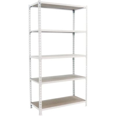 Estantería Maderclick Superplus 5/300 Blanco/Madera - Almacenaje Estantería Maderclick Superplus 5/300 Blanco/Madera - Almacenaje