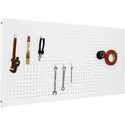 Panneau à outils mural Simonrack - 1500x600mm Blanc - 8 Crochets - Publicité Panneau à outils mural Simonrack - 1500x600mm Blanc - 8 Crochets - Publicité