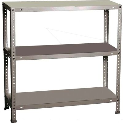 Simon Rack Metallregal - 3 Ablagen - Grau - 900x800x400mm Simon Rack Metallregal - 3 Ablagen - Grau - 900x800x400mm