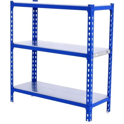 SimonRack Steel Shelving Unit - 3/300 1000mm, Blue/Galvanized SimonRack Steel Shelving Unit - 3/300 1000mm, Blue/Galvanized