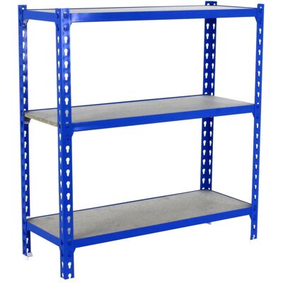 SimonRack Metaalplank 3/300 1000 Blauw/Hout - Boekenkast SimonRack Metaalplank 3/300 1000 Blauw/Hout - Boekenkast