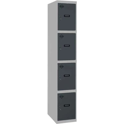 Simon Rack Modelo 400 Casillero Metálico Gris - 4 Puertas Simon Rack Modelo 400 Casillero Metálico Gris - 4 Puertas