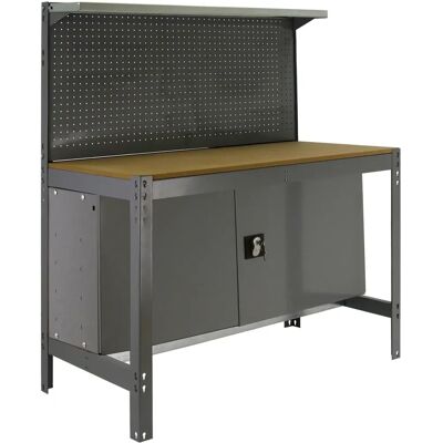 Établi simonwork bt3 gris/bois - Structure métallique robuste - Publicité Établi simonwork bt3 gris/bois - Structure métallique robuste - Publicité