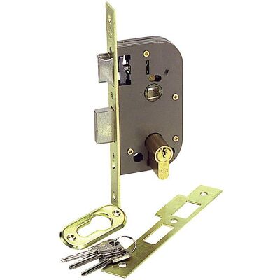 Ucem 5134 hl Türschloss/Türoffen - Reversibler Riegel, 60mm Zylinder, 47mm Abstand Ucem 5134 hl Türschloss/Türoffen - Reversibler Riegel, 60mm Zylinder, 47mm Abstand