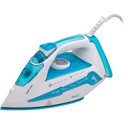 Sogo Ferro da stiro in ceramica professionale - BLU Sogo Ferro da stiro in ceramica professionale - BLU