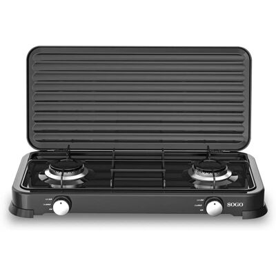 Sogo Cocina de Gas de 2 Fuegos - NEGRO Sogo Cocina de Gas de 2 Fuegos - NEGRO