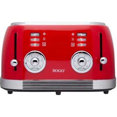 Sogo TOS-SS-5465 - Rood - Broodrooster Sogo TOS-SS-5465 - Rood - Broodrooster