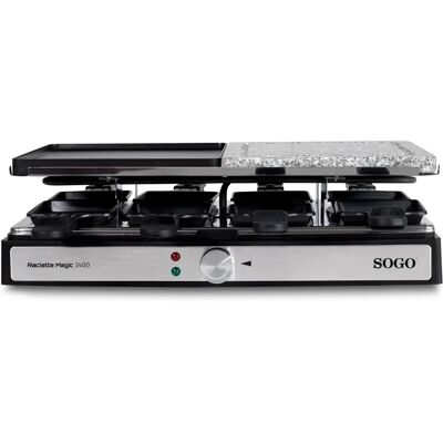 Sogo BAR-SS-10387 - Negro, Acero inoxidable, Color piedra - Parrilla raclette Sogo BAR-SS-10387 - Negro, Acero inoxidable, Color piedra - Parrilla raclette