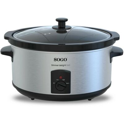 Sogo OLL-SS-10795 Slow Cooker - 5,5L - Nero Sogo OLL-SS-10795 Slow Cooker - 5,5L - Nero