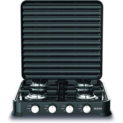 Sogo COC-SS-10275 Cuisinière - 4 Feux - Propane - Noir - Publicité Sogo COC-SS-10275 Cuisinière - 4 Feux - Propane - Noir - Publicité