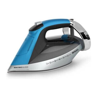 Sogo PLA-SS-6355 - Nero, Blu, Bianco - Ferro da stiro a secco e a vapore Sogo PLA-SS-6355 - Nero, Blu, Bianco - Ferro da stiro a secco e a vapore