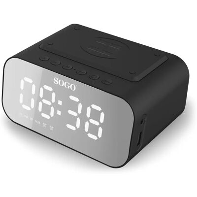 Sogo - ALT-SS-8675 - USB - Preto - Despertador Sogo - ALT-SS-8675 - USB - Preto - Despertador