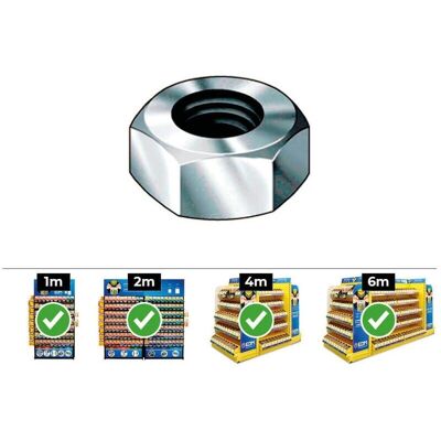 CELO 500 pièces de écrous hexagonaux zingués - Ensemble de 500 - Publicité CELO 500 pièces de écrous hexagonaux zingués - Ensemble de 500 - Publicité