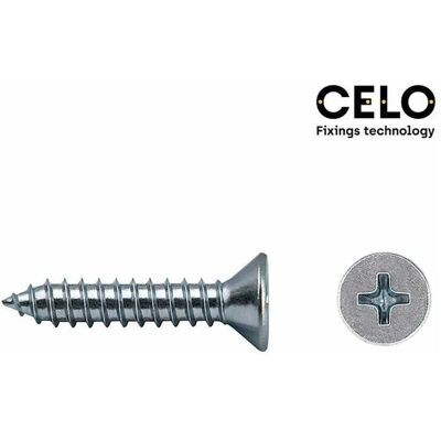Celo Modello 7982 Viti Svasate Zincate - 4,2x16mm - 500 Unità Celo Modello 7982 Viti Svasate Zincate - 4,2x16mm - 500 Unità