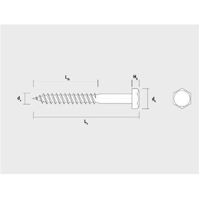 Celo Sechskantschrauben - 55mm, Verzinkt - 250 Stück Celo Sechskantschrauben - 55mm, Verzinkt - 250 Stück