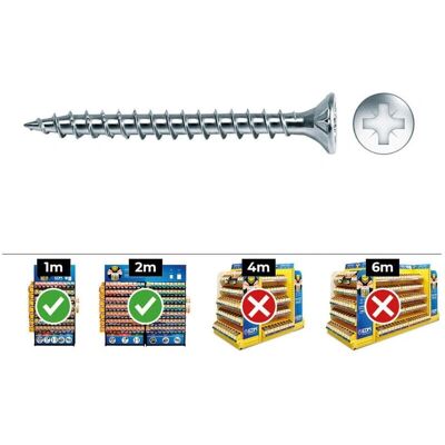 Celo Vlox 50mm Galvanisierte Senkkopfschrauben - Schraubentyp: PZ2 Celo Vlox 50mm Galvanisierte Senkkopfschrauben - Schraubentyp: PZ2