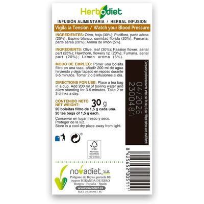 Novadiet Herbodiet Vigila Tensão - Chá de Ervas Novadiet Herbodiet Vigila Tensão - Chá de Ervas