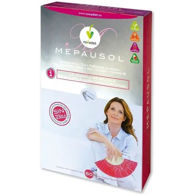 Novadiet Mepausol 60 cápsulas - Suplemento Alimentar Novadiet Mepausol 60 cápsulas - Suplemento Alimentar