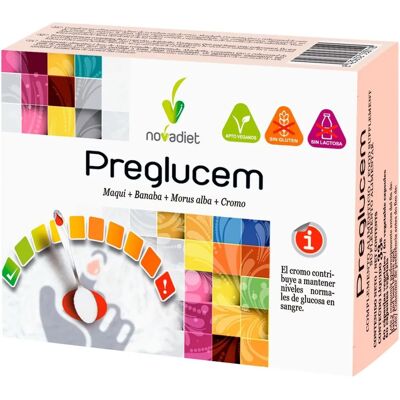 Novadiet Preglucem 60 Cápsulas Vegetarianas - Controle do Açúcar no Sangue - Vegetariano Novadiet Preglucem 60 Cápsulas Vegetarianas - Controle do Açúcar no Sangue - Vegetariano