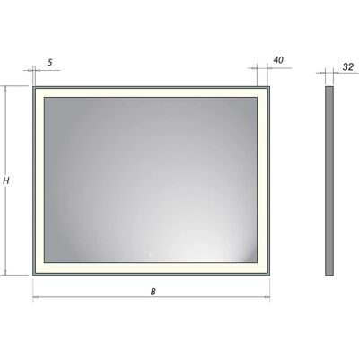 Kronenbach Day Modell UD608079KBDNLED - Spiegel mit LED-Beleuchtung Kronenbach Day Modell UD608079KBDNLED - Spiegel mit LED-Beleuchtung