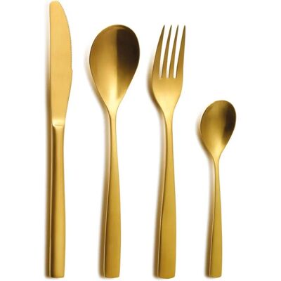 Set di Posate in Acciaio Inox Oro da 24 Pezzi - Qualità Extra Set di Posate in Acciaio Inox Oro da 24 Pezzi - Qualità Extra