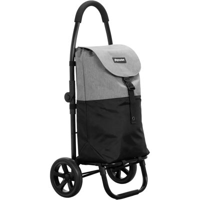 Chariot de courses Playmarket Go Two Compact Gris et Noir - Publicité Chariot de courses Playmarket Go Two Compact Gris et Noir - Publicité