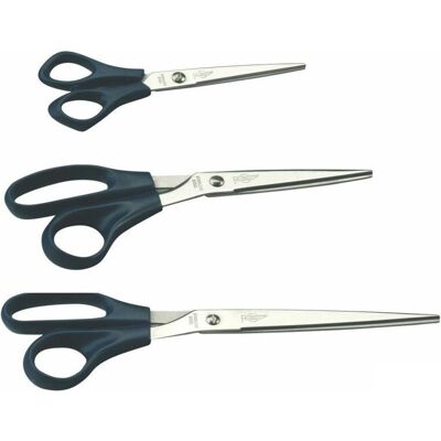 Tesouras de escritório e artesanato Faibo T2100 - Corte reto, preto, prateado Tesouras de escritório e artesanato Faibo T2100 - Corte reto, preto, prateado