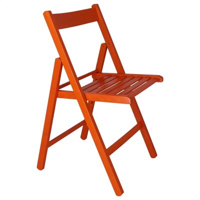 Mueblear Chaise Pliant en Bois de Frette Orange - Chaise - Publicité Mueblear Chaise Pliant en Bois de Frette Orange - Chaise - Publicité