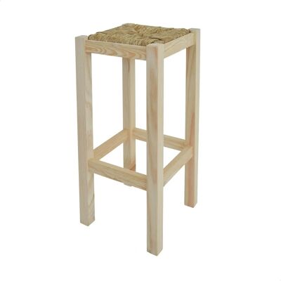 Mueblear Kiefer Hochhocker - Natürliche Oberfläche - Beige Mueblear Kiefer Hochhocker - Natürliche Oberfläche - Beige