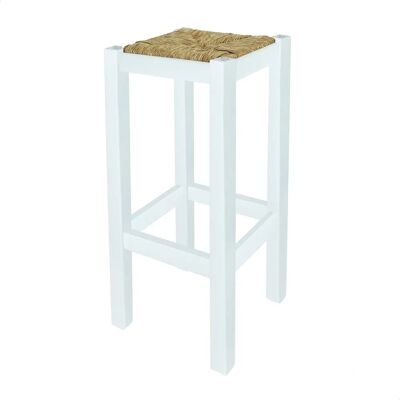 Mueblear Kiefernholz Weißer Abschluss Quadratischer Sitz Hohe Rustikale Hocker Mueblear Kiefernholz Weißer Abschluss Quadratischer Sitz Hohe Rustikale Hocker