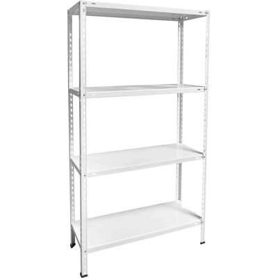 MUEBLEAR Weiße Metallregal - 4 Böden - 75x30x137cm MUEBLEAR Weiße Metallregal - 4 Böden - 75x30x137cm