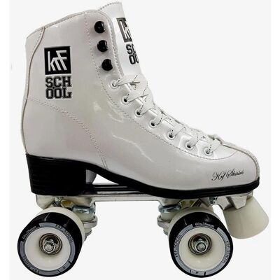 Krf Modelo 42 Patines de Cuero de Aluminio con Velcro - Patines para deportes urbanos Krf Modelo 42 Patines de Cuero de Aluminio con Velcro - Patines para deportes urbanos