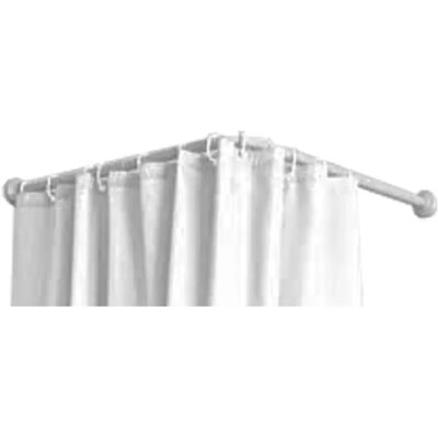Tringle à Rideau Blanche en Polypropylène Mirtak - Courbe Extensible 70-175cm - Publicité Tringle à Rideau Blanche en Polypropylène Mirtak - Courbe Extensible 70-175cm - Publicité